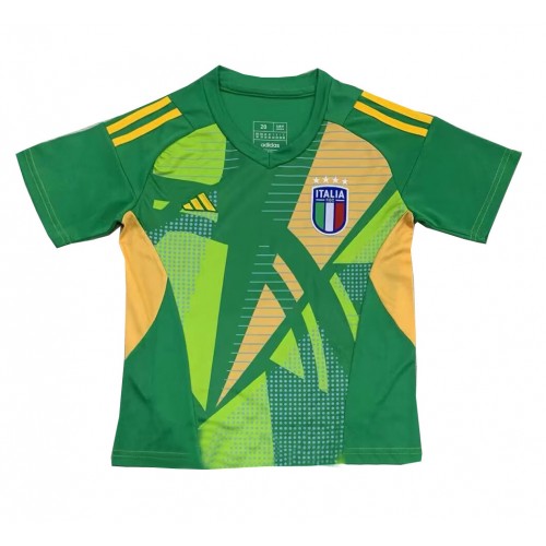 Fotbalové Dres Itálie Brankářské Venkovní ME 2024 Krátký Rukáv